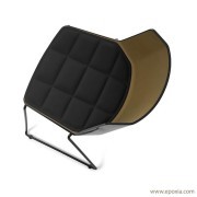 Coussin d'assise en option, tissu Londra noir
