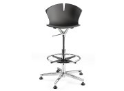 Chaise haute Arome, coque noire