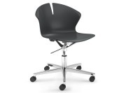 Chaise Arome sur roulettes, coque noire