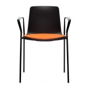 Chaise empilable Lottus 4 pieds et accoudoirs