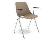 Chaise plastique avec accoudoirs empilables Bakea