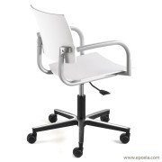 Chaise de bureau Bio avec accoudoirs, assise et dossier en polypropylène