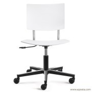 Chaise de bureau Bio sans accoudoirs, réglable en hauteur, assise en polypropylène