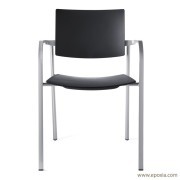 Chaise de collectivité Bio, empilable, avec accoudoirs