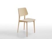 Chaise Joe pieds et assise en bois