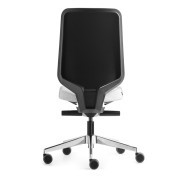Chaise de bureau Dot Pro cadre noir pieds alu poli