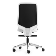 Chaise de travail Dot Pro cadre blanc pieds alu poli