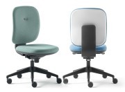Chaise de bureau dossier bas rembourré Alaia