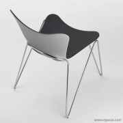 Chaise bicolore gris/anthracite