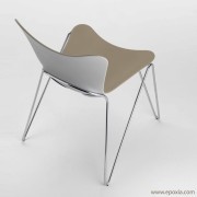 Chaise collectivité Trip bicolore blanc/tortora