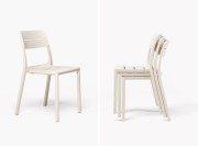 Chaises Cassia outdoor empilables et confortables, par Nardi