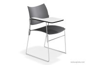 Chaise de conférence Curvy avec tablette ecritoire
