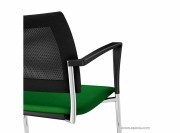 Détail chaise de conférence Feniks avec dossier résille et accoudoirs