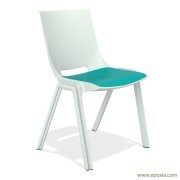 Chaise de conférence bleu glacier assise turquoise