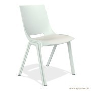 Chaise de conférence Monolink bleu glacier assise blanche