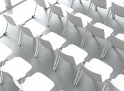 Chaise de conférence Odei, coque et piètement assorti