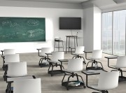 Chaise de formation sur roulettes Odei Etudiant. Coque en polypropylène