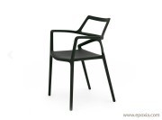Chaise outdoor prolypropylène noir Delta Vondom