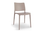 Chaise empilable C38, indoor ou outdoor, polypropylène taupe