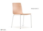 Chaise empilable Inga 5613, assise bois