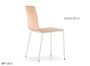 Chaise empilable Inga 5613, assise bois