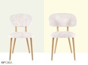 Chaise et fauteuil Toro, pieds bois