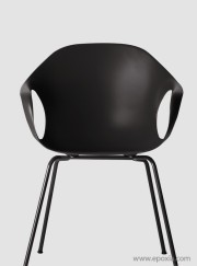 Fauteuil attente Elephant noir 4 pieds