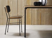 Détail table plateau Stratifié noir Master
