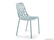 Chaise en aluminium bleu pastel Forest