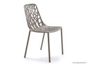 Chaise en aluminium or perlé Forest