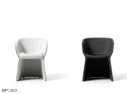 Chaise indoor tapissée et outdoor en polyéthylène Margarita