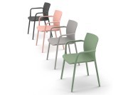 Chaises empilables Klia en polypropylène
