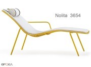 Chaise Longue en métal, Nolita 3654. Coussin en option