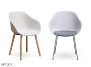 Fauteuil collection Lore, pieds métal ou bois