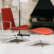 Fauteuil Lottus Lounge dossier haut, fixe ou pivotant.