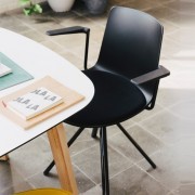 Chaise pivotante ou fixe Lottus Spin avec accoudoirs