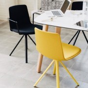Chaise pivotante ou fixe Lottus Spin avec accoudoirs