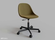 Mate bureau, réglable en hauteur, coque tapissée