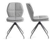 Chaise visiteur Moods #92 pieds croix acier noir