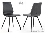 Chaises de réunion Moods #41 revêtement cuir, pietement métal