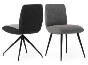 Chaises Moods #100 pieds acier tissu bicolore ou unicolore