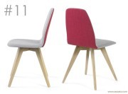 Chaise restauration Moods #11, bicolore, pieds bois massif