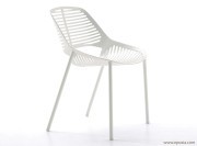 Chaise outdoor Niwa en aluminium blanc