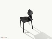 Chaises Uni 602, pieds bois et coque en polypropylène
