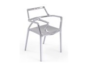 Chaise indoor Delta métal argent par Vondom