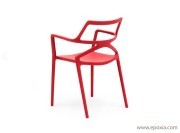 Chaise polypropylène rouge Delta Vondom