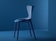 Chaise Love, finition polypropylène basic bleu Navy