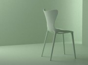 Chaise Love, finition polypropylène basic vert Amande