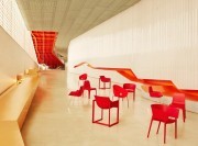 Fauteuil Wall Street, finition poplypropylène rouge