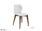 Chaise Uni 562, pieds bois et coque en polypropylène